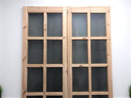 French Double Door (48x96.5) 8 Pane Frosted Glass Door European Styled EM49