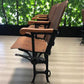 Home & Living > Furniture - 4 Vintage Wood Folding Theater Seats, Auditorium Seats, Entryway Bench, E13 by The Old Grainery