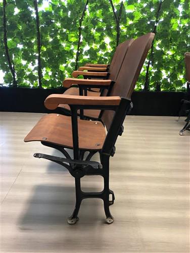 Home & Living > Furniture - 4 Vintage Wood Folding Theater Seats, Auditorium Seats, Entryway Bench, E13 by The Old Grainery