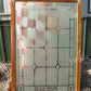 Etched Frosted Clear Glass Vintage Church Window, Architectural Art Glass, E