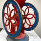Vintage Enterprise Mfg Coffee Grinder, Double 24 inch Wheels, Hand Crank Mill, A