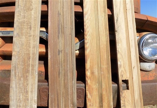 Home & Living > Home Improvement > Moldings & Trim - 4 Wood Trim Pieces, Architectural Salvage, Reclaimed Vintage Wood Bas...