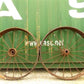 2 Cast Iron Implement Wheels, Wagon Wheel, Tractor Steel Rims, Industrial Age C