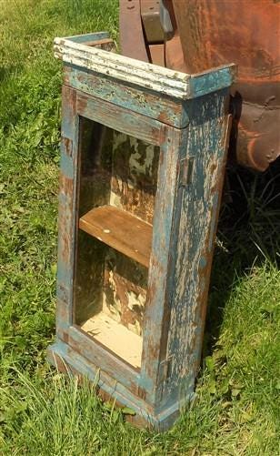 Home & Living > Home Decor > Wall Decor - Medicine Cabinet, Vintage Wood Display Case, Wall Mount Cupboard, Shadow Box A16...