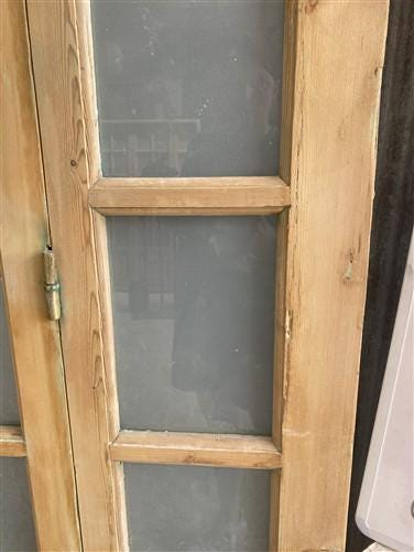 Antique French Double Doors (71x88) Frosted Glass European SideLite Jamb C5