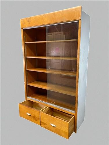 Home & Living > Furniture > Dining Room Furniture > Buffets & China Cabinets - 2 Sliding Door Display Cabinet, Vintage Dis...
