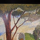 Art & Collectibles > Painting > Oil - 1975 EB American Folk Art Painting on Canvas, Covered Wagon Cattle Original Art by T...