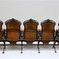 5 Wood Iron Folding Theater Seats, Auditorium Seats, Entryway Bench, D20