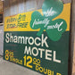 Home & Living > Home Decor > Wall Decor > Wall Hangings > Signs - Vintage Shamrock Motel Sign, Triptych Wooden Sign, Adver...