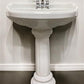 Porcelain Pedestal Sink, Vintage White Bathroom Sink, Architectural Salvage, A