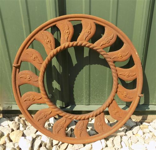 Home & Living > Home Decor > Wall Decor > Wall Hangings - Cast Iron Round Stove Pipe Collar, Chimney Flue Cover, Ornate Gr...