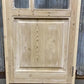Antique French Single Door (27.25x82) Glass Pane Door with Jamb, Encased Door T6