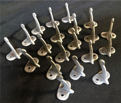 Home & Living > Storage & Organization > Hooks & Fixtures - 20 Metal Wall Hooks, Vintage Metal Wall Hardware, Farmhouse Co...