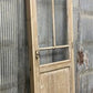 Antique French Single Door (31.5x90) Glass Pane Door with Jamb, Encased Door T29
