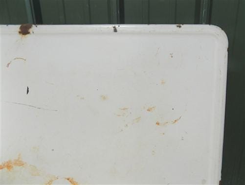 Home & Living > Furniture - Blue & White Porcelain Table Top Panel, Kitchen Cupboard Hoosier Enamel A30 by The Old Grainery