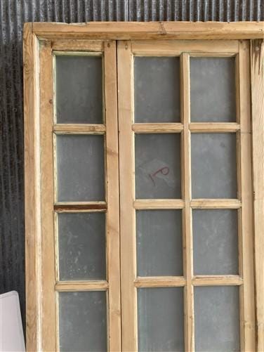 Antique French Double Doors (71x88) Frosted Glass European SideLite Jamb C3