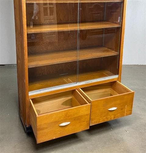 Home & Living > Furniture > Dining Room Furniture > Buffets & China Cabinets - 2 Sliding Door Display Cabinet, Vintage Dis...