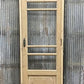 Antique French Single Door (25.5x83) Glass Pane Door with Jamb, Encased Door T8
