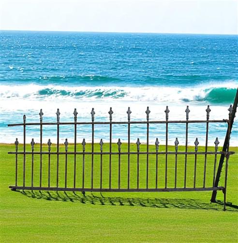 Home & Living > Outdoor & Gardening > Garden Decoration > Yard Art - Wrought Iron Vintage Fence Panel (95x40.5) Architectu...