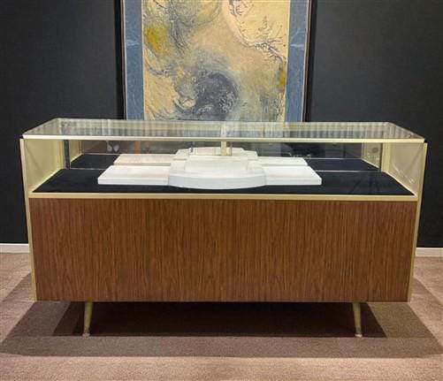 Home & Living > Storage & Organization - Castle Showcase Co Display Case, Vintage Floor Showcase, Retail Store Counter, A...