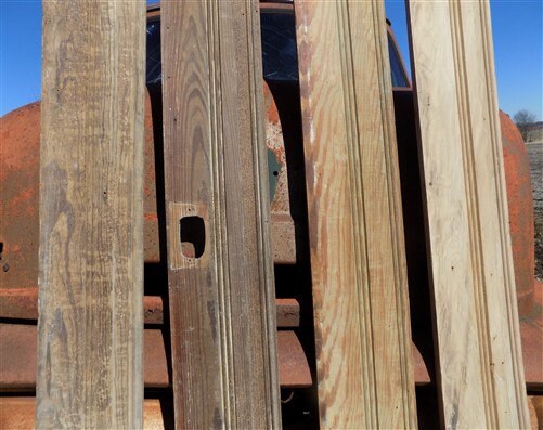 Home & Living > Home Improvement > Moldings & Trim - 4 Wood Trim Pieces, Architectural Salvage, Reclaimed Vintage Wood Bas...