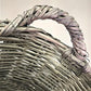 Home & Living > Home Decor > Decorative Storage > Decorative Baskets - Round Wicker Basket, Vintage German Woven Rattan Ba...