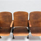 Home & Living > Furniture - 5 Vintage Wood Folding Theater Seats, Auditorium Seats, Entryway Bench, E14 by The Old Grainery
