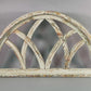 Half Arched Distressed Farmhouse Cathedral Window, Rustic White Faux Frame