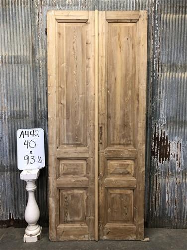 Antique French Double Doors (40x93.5) Raised Panel Doors, European Doors A442